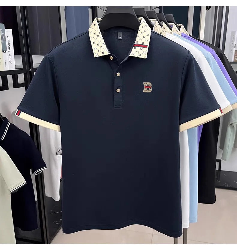 Noverlla Men's Fashion Polo Shirt – Premium Breathable Summer Casual Wear