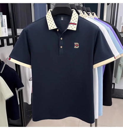 Noverlla Men's Fashion Polo Shirt – Premium Breathable Summer Casual Wear