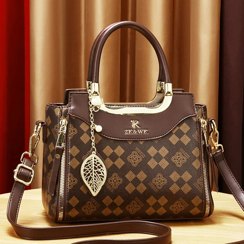 Noverlla™ Vintage PU Leather Crossbody Bag – Elegant Retro Shoulder Handbag for Women