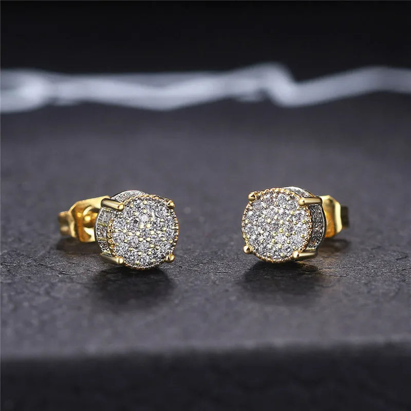 Noverlla™ Luxury Round CZ Stud Earrings | Sparkling Everyday Elegance