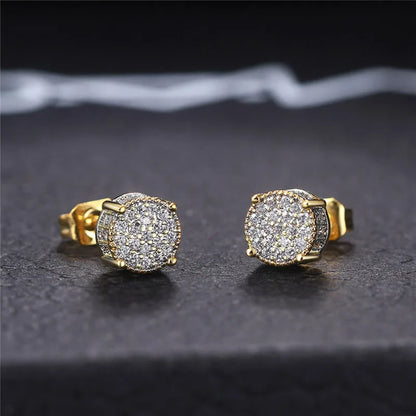 Noverlla™ Luxury Round CZ Stud Earrings | Sparkling Everyday Elegance