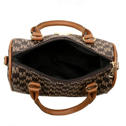 Noverlla™ Monogram “M” Shoulder Bag – Luxury Faux Leather Crossbody for Women