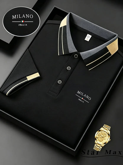 Men’s Luxury Horse Embroidery Polo Shirt – Milan Style Summer Casual Business T-Shirt