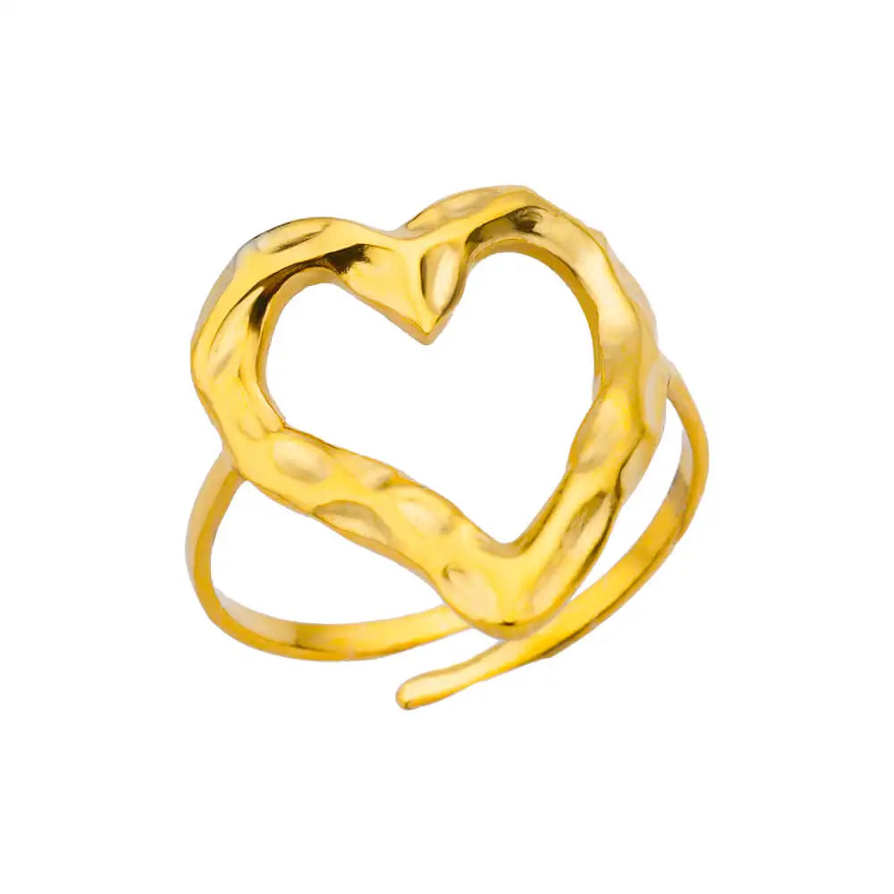 Noverlla™ Luxury Gold Stainless Steel Ring | Timeless Elegance for Women