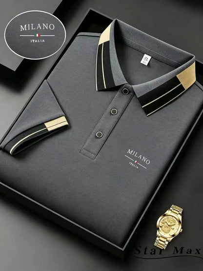 Men’s Luxury Horse Embroidery Polo Shirt – Milan Style Summer Casual Business T-Shirt