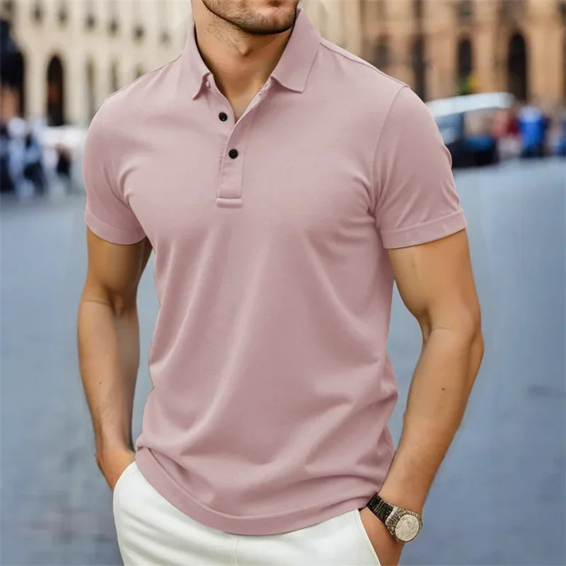 Noverlla™ Modern Casual Polo Shirt – Lightweight Breathable Summer Top for Men
