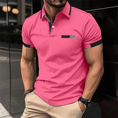 Men's Slim Fit Sports Polo Shirt – Casual Gym & Running Short Sleeve Performance T-Shirt