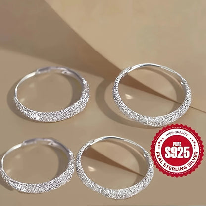 Silver Star Circle Earrings for Women – Sparkling Fashion Jewelry Gift