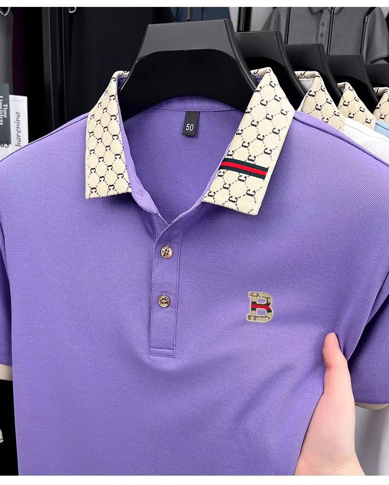 Noverlla Men's Fashion Polo Shirt – Premium Breathable Summer Casual Wear