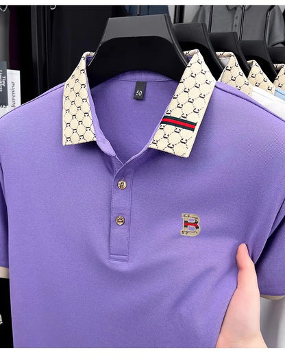 Noverlla Men's Fashion Polo Shirt – Premium Breathable Summer Casual Wear