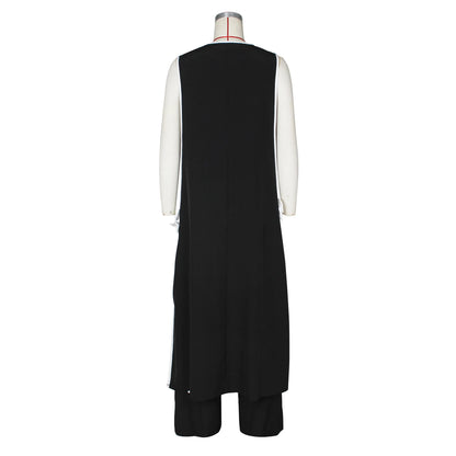 Women's Elegant Two-Piece Matching Set – Sleeveless Vest & Wide-Leg Ankle Pants | Chic Work & Casual Outfit