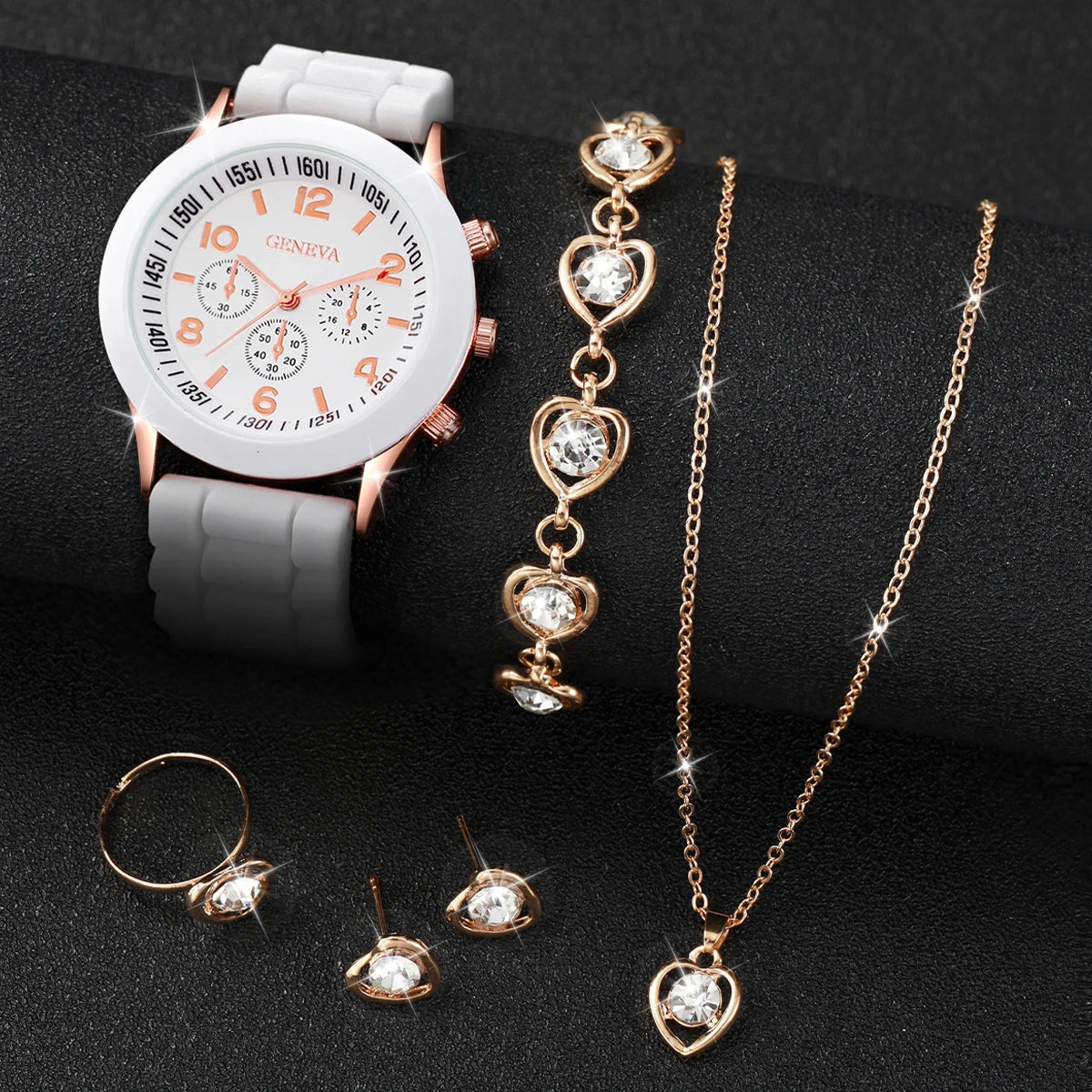 Noverlla™ Elegant 6-Piece Watch & Jewelry Set – The Perfect Gift for Her ✨