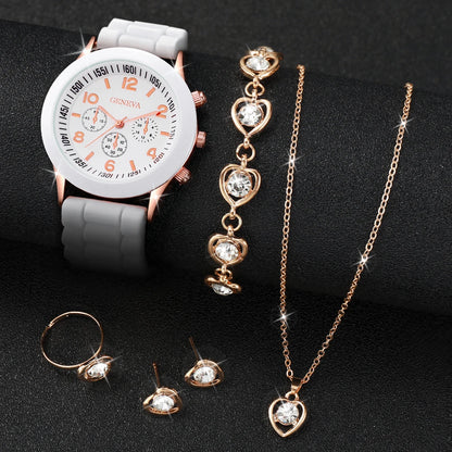 Noverlla™ Elegant 6-Piece Watch & Jewelry Set – The Perfect Gift for Her ✨