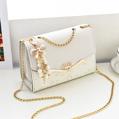 Luxury Sequin Chain Shoulder Bag for Women – Elegant Bow Fashion Handbag