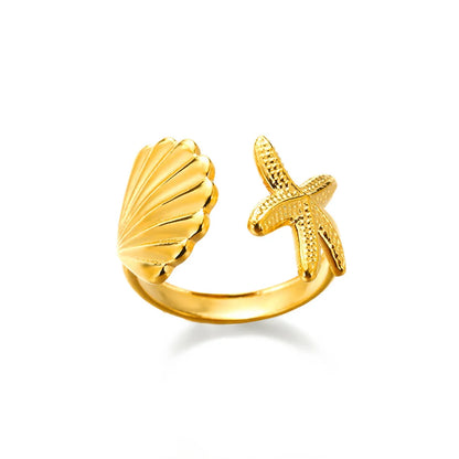 Noverlla™ Luxury Gold Stainless Steel Ring | Timeless Elegance for Women