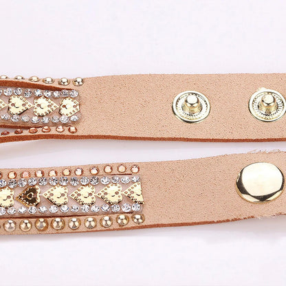 Elegant Rhinestone Heart Watch for Women – Velvet Strap Fashion Wristwatch