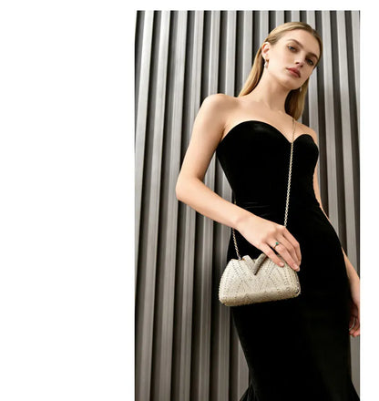 Diamond Rhinestone Shoulder & Crossbody Bag – Women Luxury Wedding Handbag