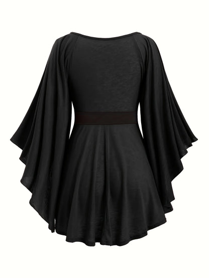 Women's Oversized Heart Print Sweatshirt – Irregular Hem Casual Pullover | Autumn & Winter Fashion