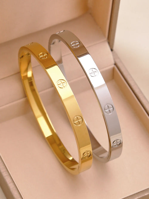 Luxury 18K Gold Plated Bracelet for Women – Stainless Steel Jewelry Gift