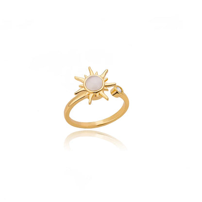 Noverlla™ Luxury Gold Stainless Steel Ring | Timeless Elegance for Women