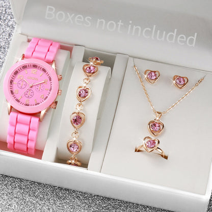 Noverlla™ Elegant 6-Piece Watch & Jewelry Set – The Perfect Gift for Her ✨