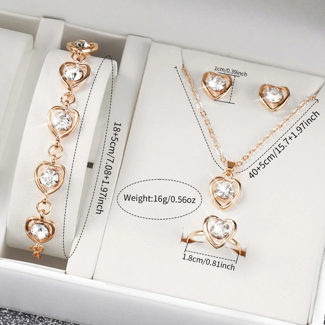Luxury Women Quartz Watch Set 5/6PCS – Leather Band Diamond Fashion Watches