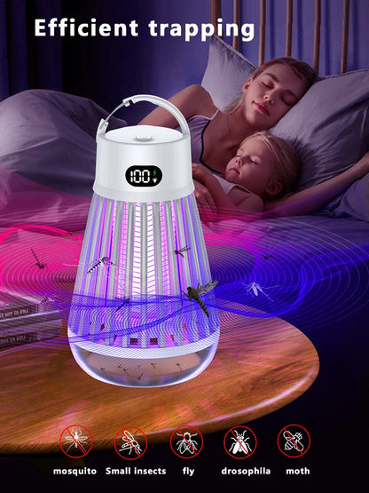 **Noverlla™ USB Rechargeable 2-in-1 Electric Mosquito Killer Lamp – Portable Indoor & Outdoor Bug Zapper**