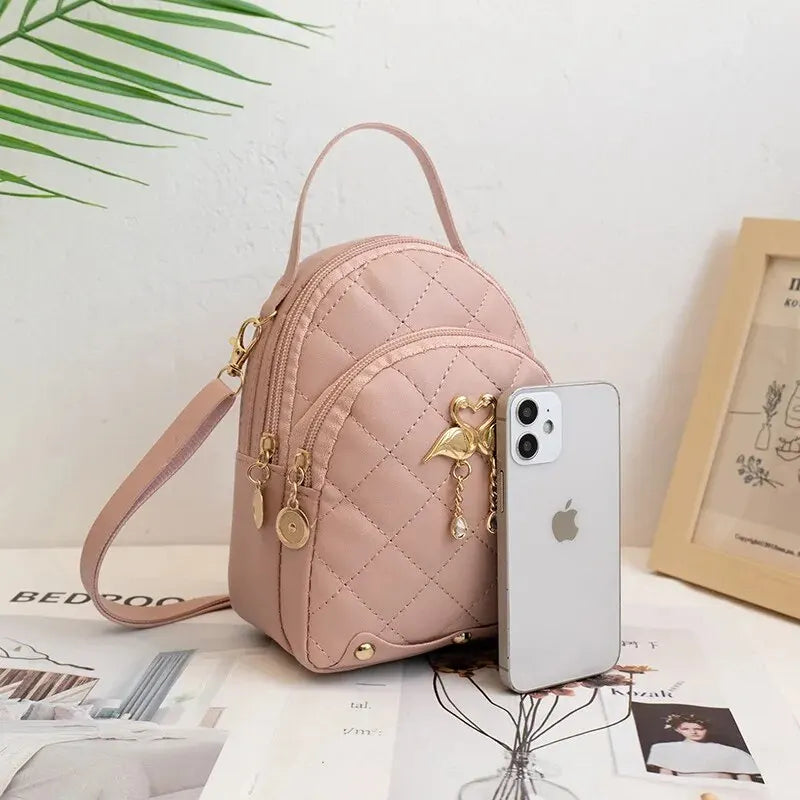 Stylish Women Mini Backpack – Trendy Casual Phone Bag for Daily Use