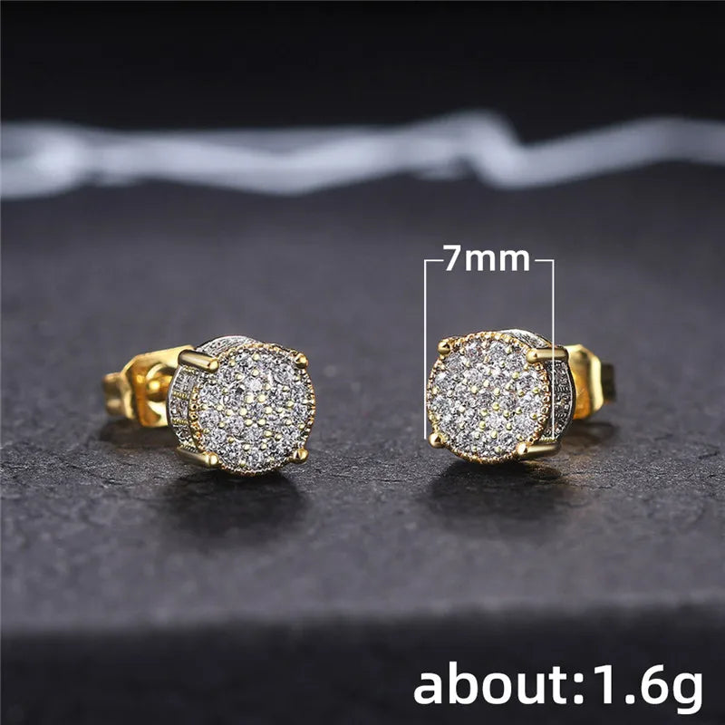 Noverlla™ Luxury Round CZ Stud Earrings | Sparkling Everyday Elegance