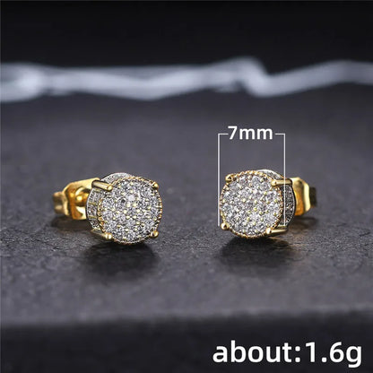 Noverlla™ Luxury Round CZ Stud Earrings | Sparkling Everyday Elegance