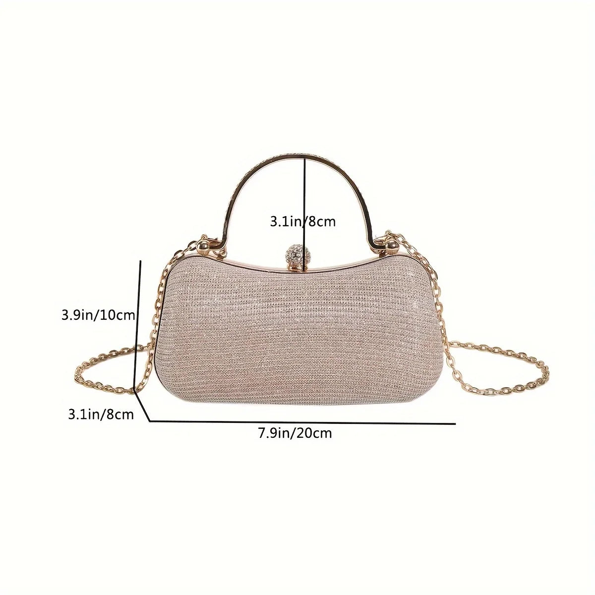 Noverlla Rhinestone Evening Clutch – Luxury Mini Chain Party Bag