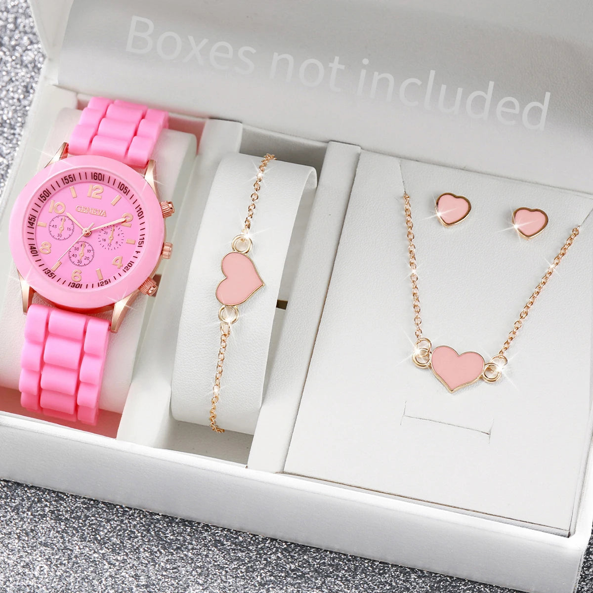Noverlla™ Elegant 6-Piece Watch & Jewelry Set – The Perfect Gift for Her ✨