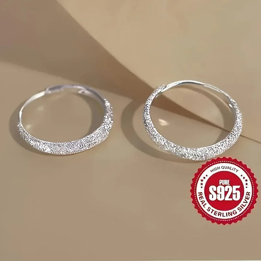 Silver Star Circle Earrings for Women – Sparkling Fashion Jewelry Gift