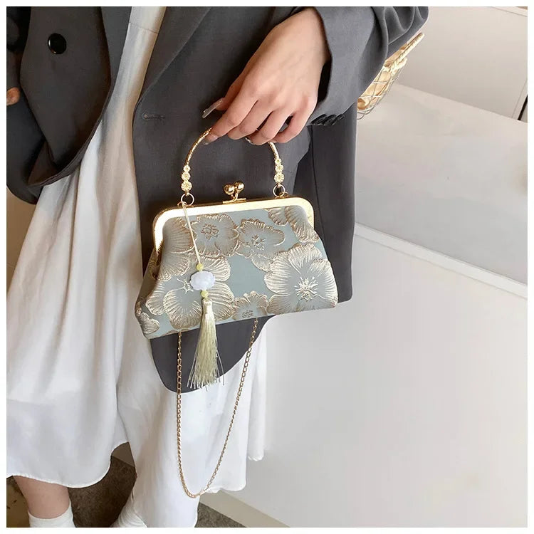 Luxury Glitter Clutch Bag for Women – Evening Party & Wedding Handbag with Chain