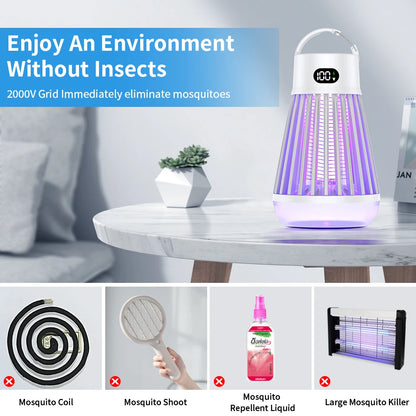 **Noverlla™ USB Rechargeable 2-in-1 Electric Mosquito Killer Lamp – Portable Indoor & Outdoor Bug Zapper**