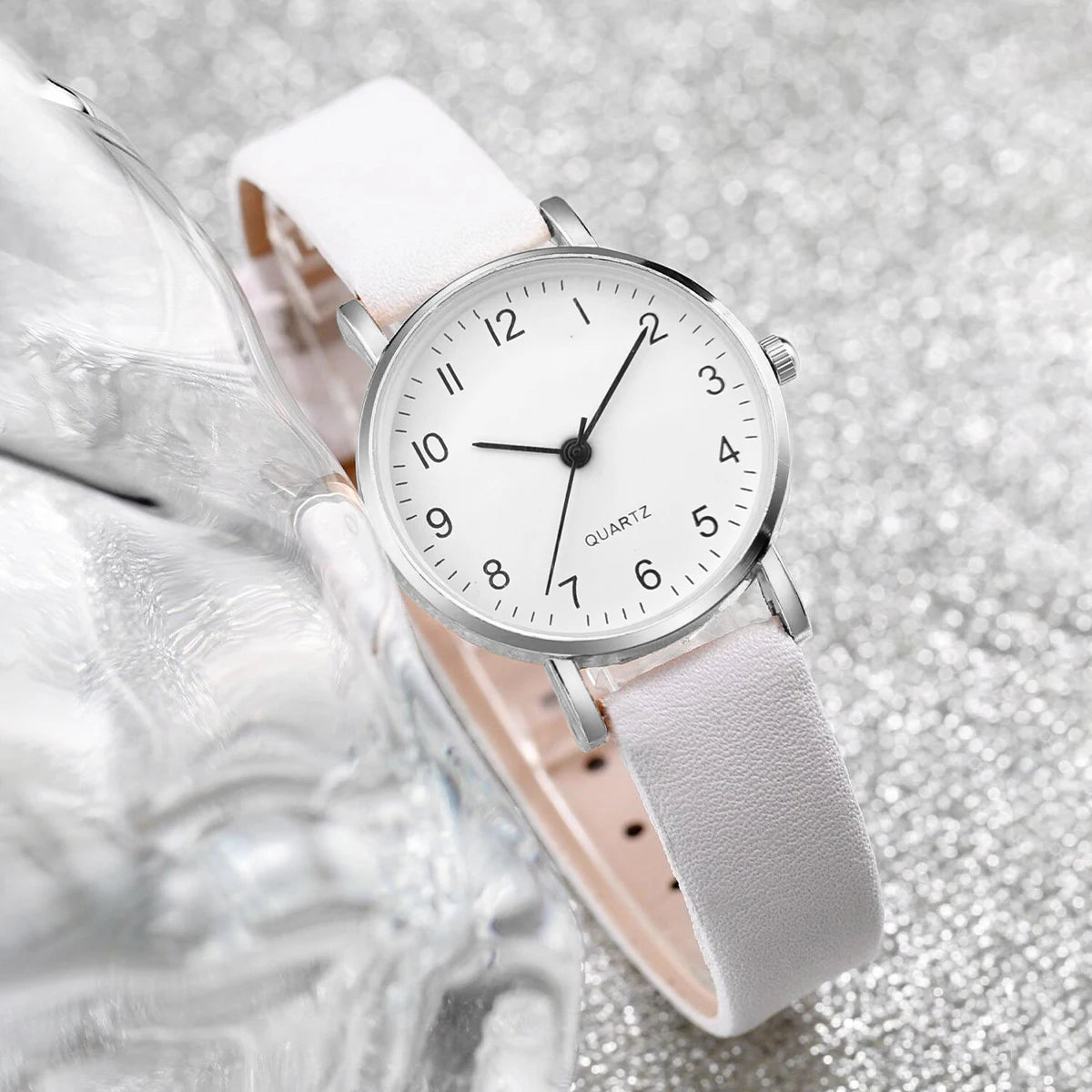 Luxury Women Quartz Watch Set 5/6PCS – Leather Band Diamond Fashion Watches