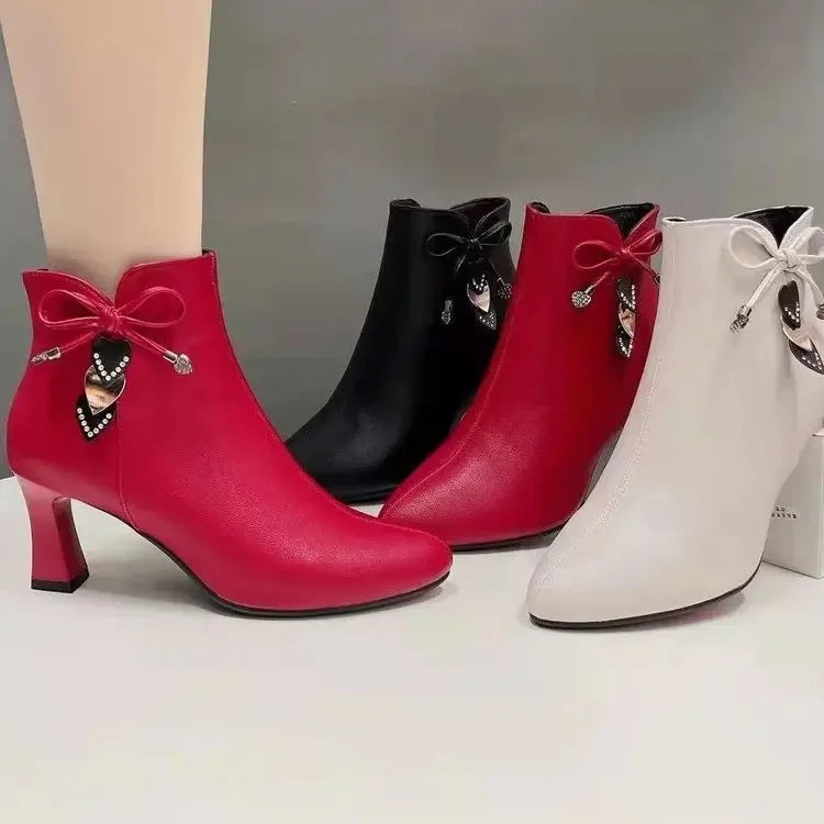 Noverlla™ Chic High Heel Boots – Stylish Women's Ankle Boots