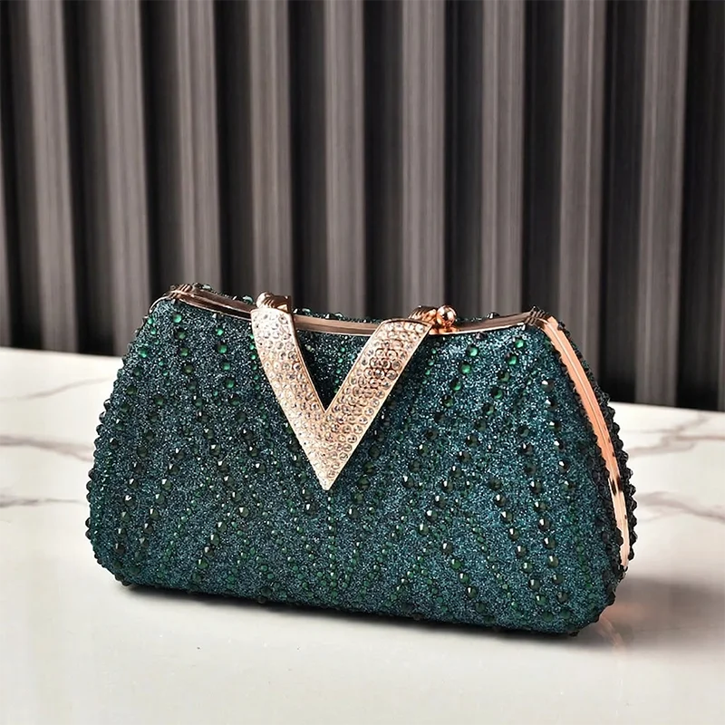 Diamond Rhinestone Shoulder & Crossbody Bag – Women Luxury Wedding Handbag