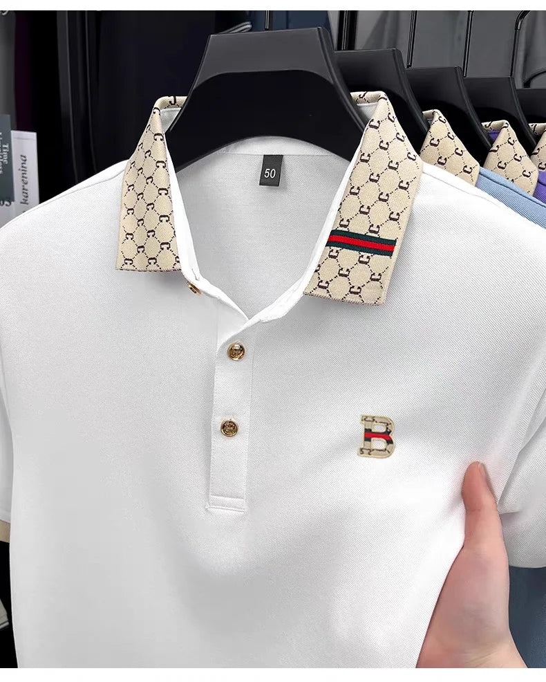Noverlla Men's Fashion Polo Shirt – Premium Breathable Summer Casual Wear