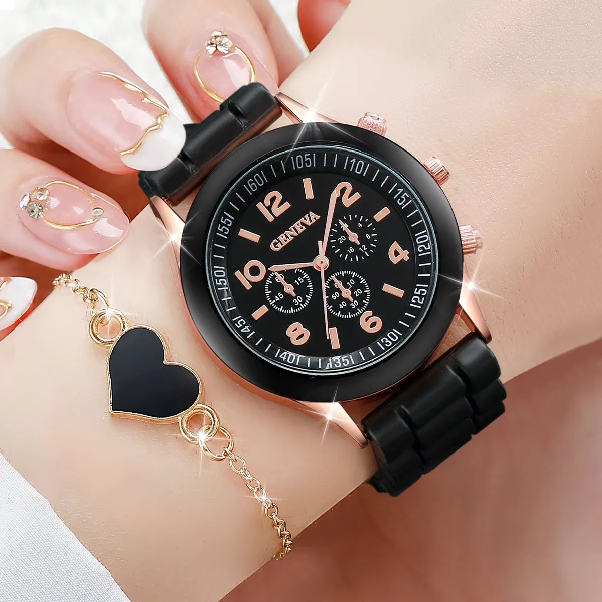 Noverlla™ Elegant 6-Piece Watch & Jewelry Set – The Perfect Gift for Her ✨