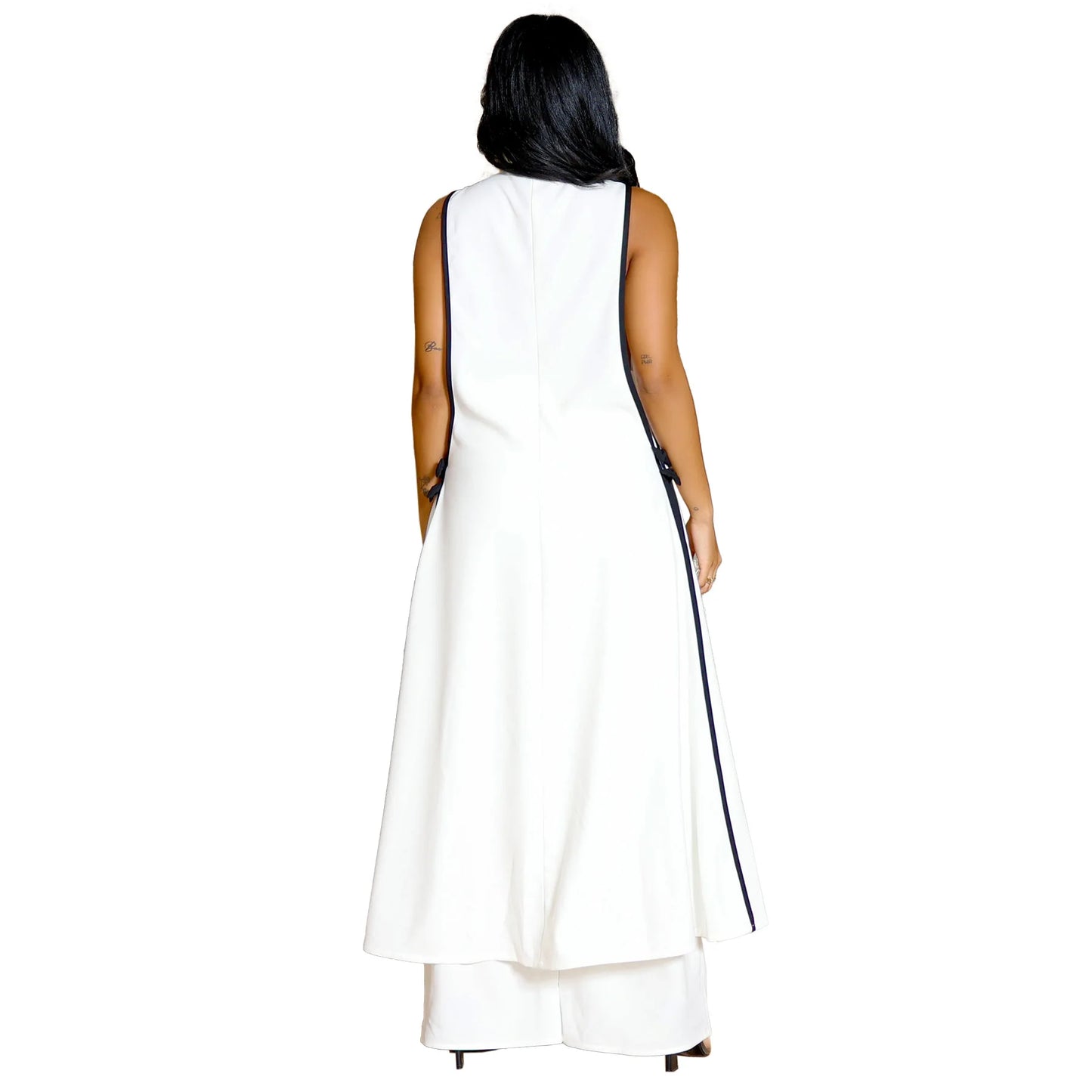 Women's Elegant Two-Piece Matching Set – Sleeveless Vest & Wide-Leg Ankle Pants | Chic Work & Casual Outfit