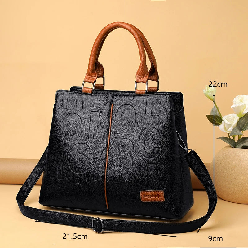 Noverlla™ Luxury Everyday Tote – Large Capacity PU Leather Crossbody Bag for Modern Women