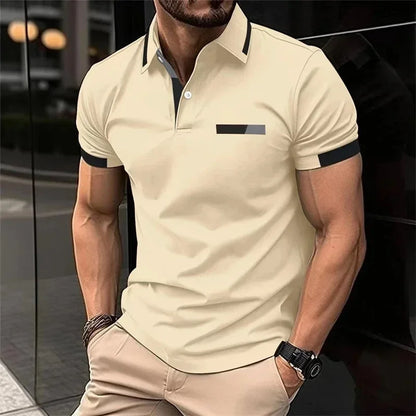 Men's Slim Fit Sports Polo Shirt – Casual Gym & Running Short Sleeve Performance T-Shirt