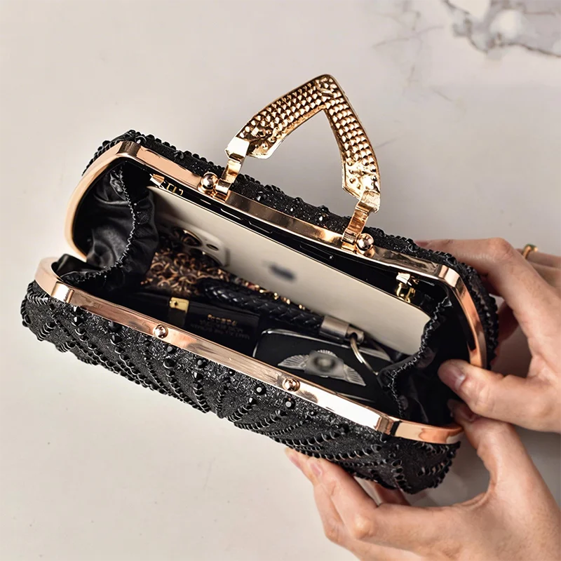 Diamond Rhinestone Shoulder & Crossbody Bag – Women Luxury Wedding Handbag