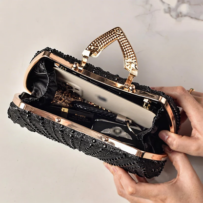 Diamond Rhinestone Shoulder & Crossbody Bag – Women Luxury Wedding Handbag