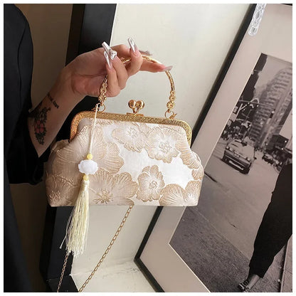 Luxury Glitter Clutch Bag for Women – Evening Party & Wedding Handbag with Chain