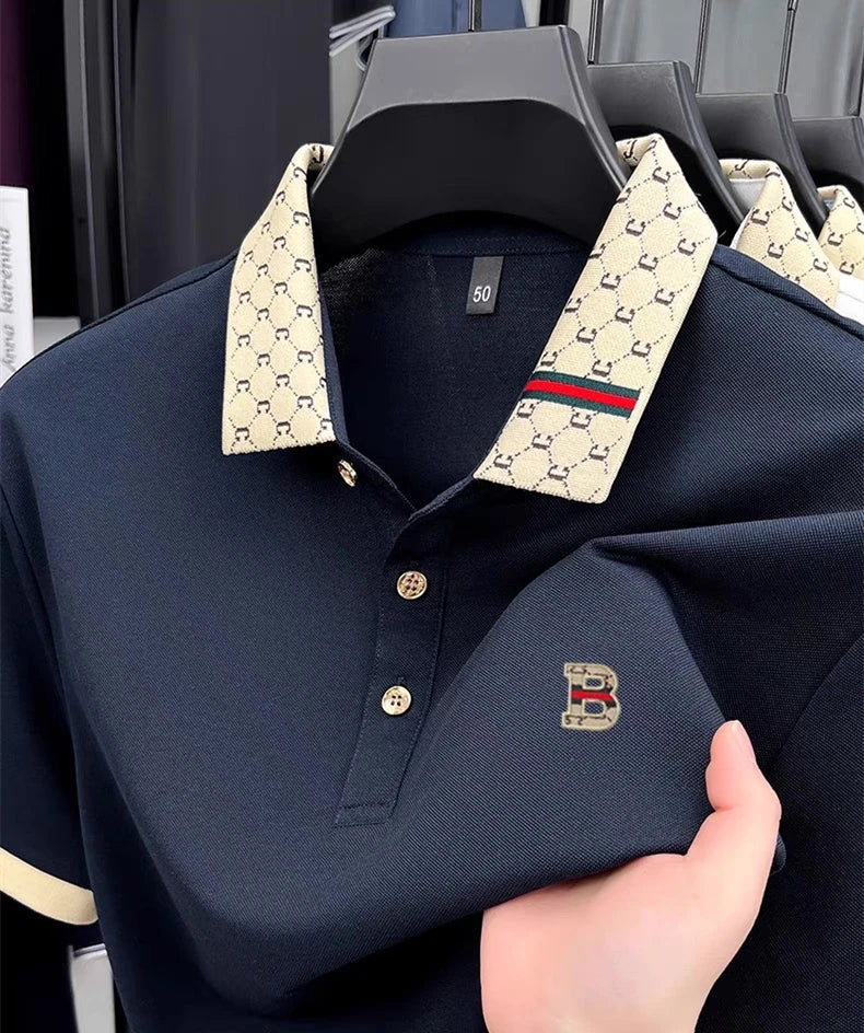 Noverlla Men's Fashion Polo Shirt – Premium Breathable Summer Casual Wear