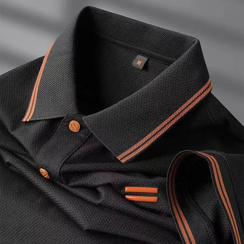 Noverlla™ Luxury Polo Shirt for Men – Elegant Short Sleeve Collared Tee