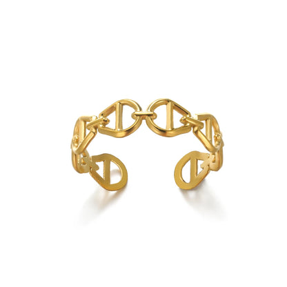 Noverlla™ Luxury Gold Stainless Steel Ring | Timeless Elegance for Women