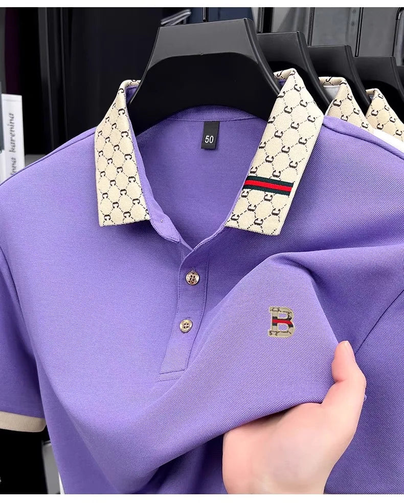 Noverlla Men's Fashion Polo Shirt – Premium Breathable Summer Casual Wear